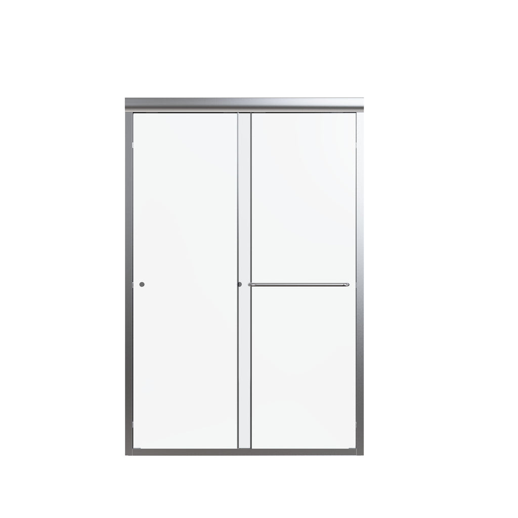 Semi Frameless Double Sliding Shower Door With Tempered Glass