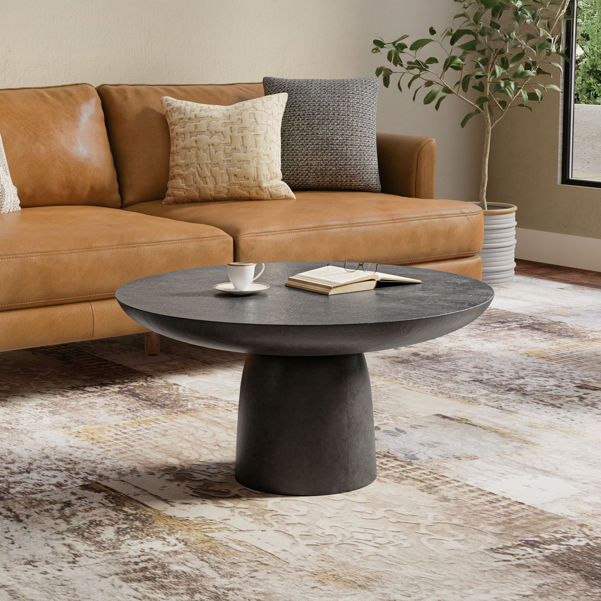 Alexa - Cast Aluminum Coffee Table - Black