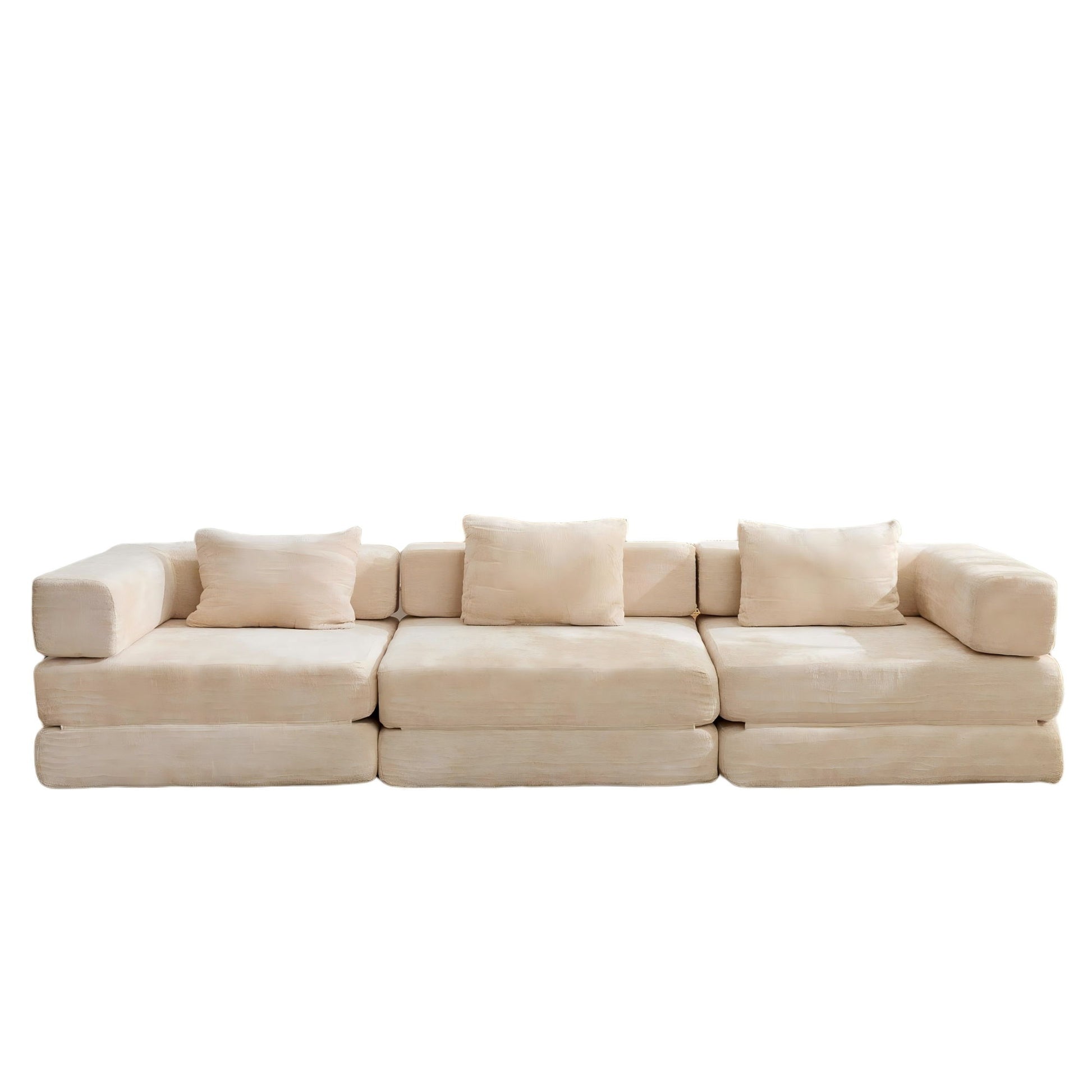 Convertible Floor Sofa Bed, Boneless Modular Sectional Sofa For Living Room