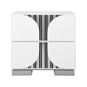 Sasha - Nightstand With Accents - White