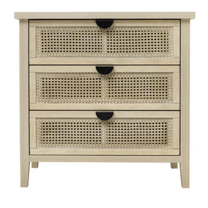 3 Drawer Cabinet, Suitable For Bedroom - Natural
