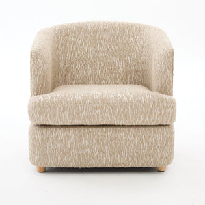 Arm Lounge Chair With Removable Seat Cushion - Light Brown