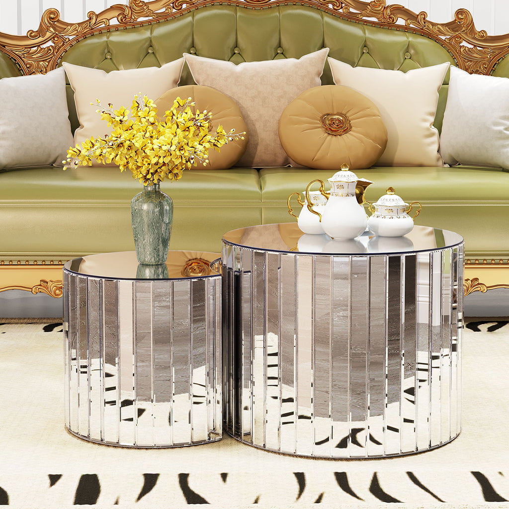 Coffee Table - Silver / Mirror
