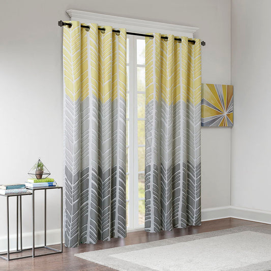 Adel - Printed Total Blackout Window Panel - Yellow