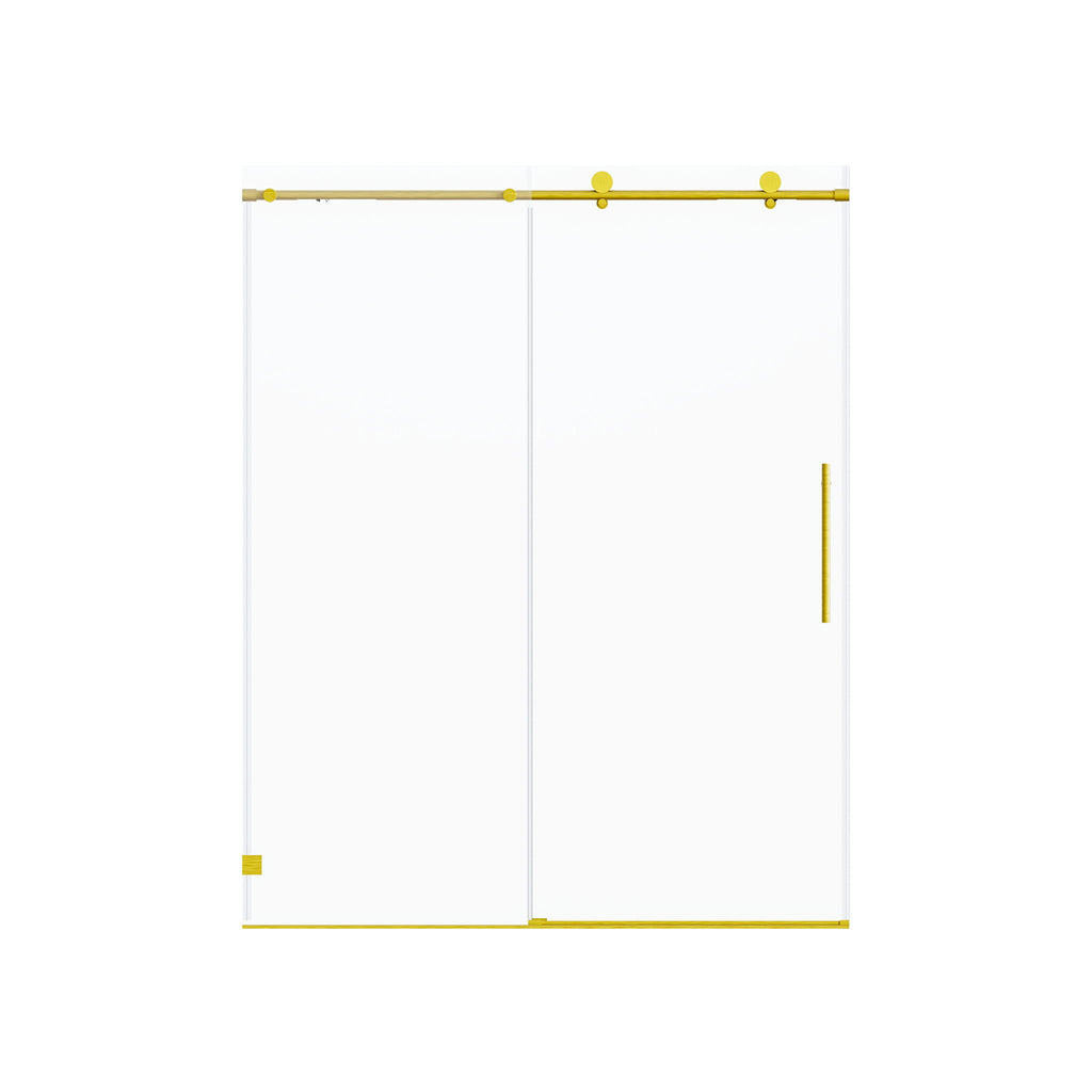 Frameless, Single Sliding Soft Close Shower Doors, 5/16" Sgcc Tempered Glass