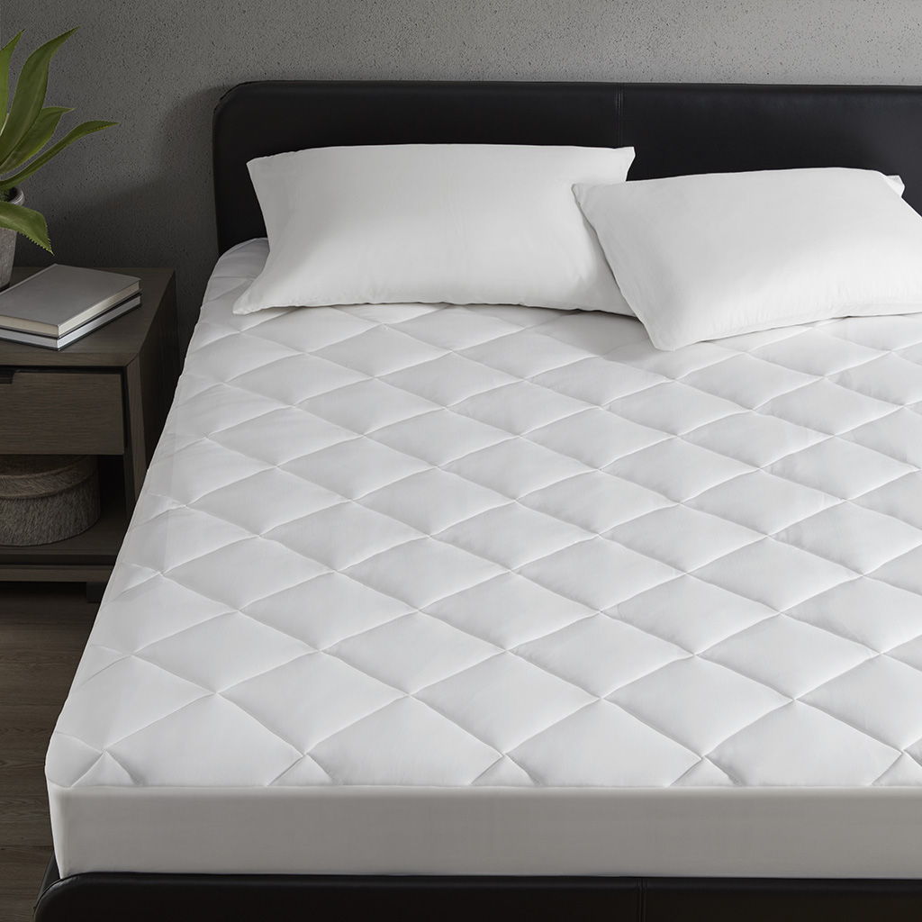 Cooling Touch - Overfilled Deep Pocket Twin Mattress Pad - White