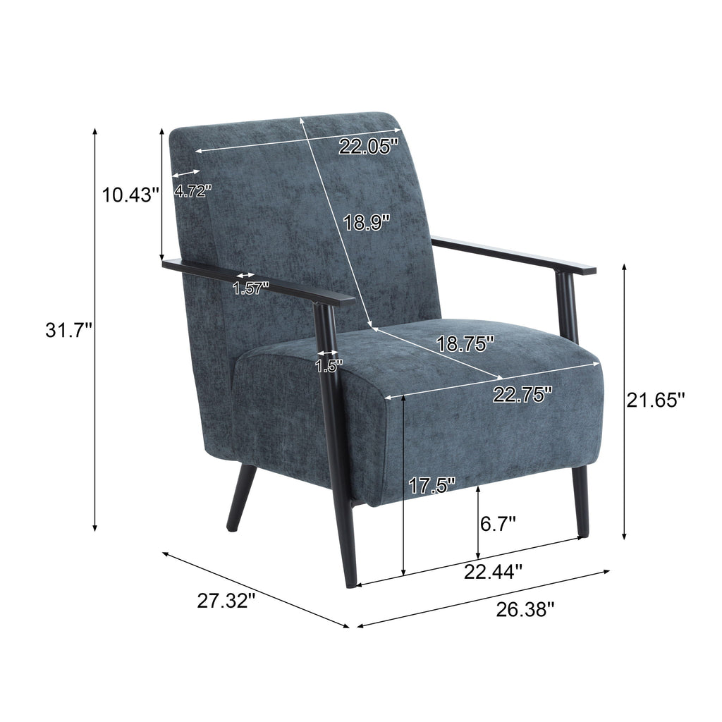 Modern Lounge Chair With Polyester Upholstery