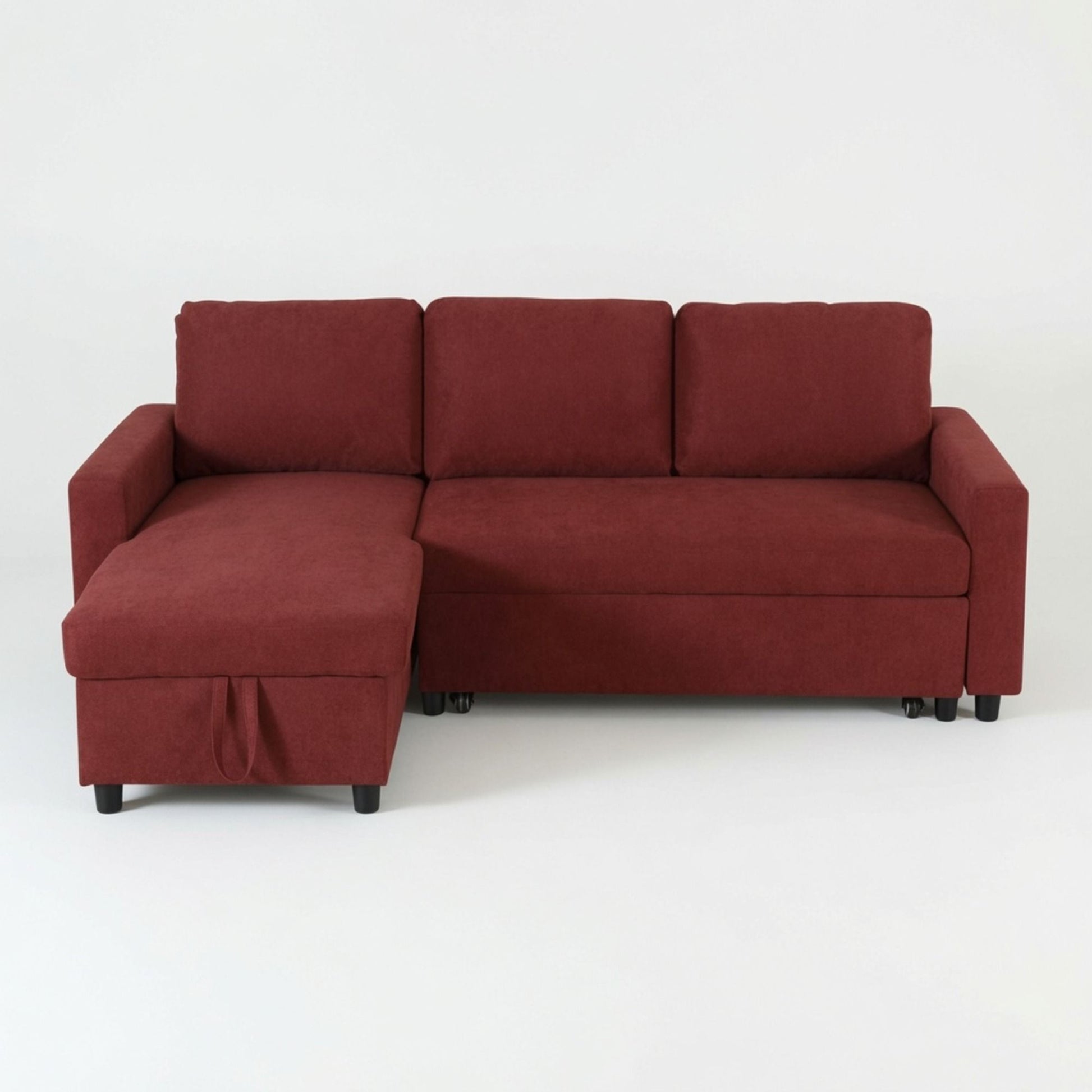 L - Shaped Convertible Sofa Bed With Storage Chaise