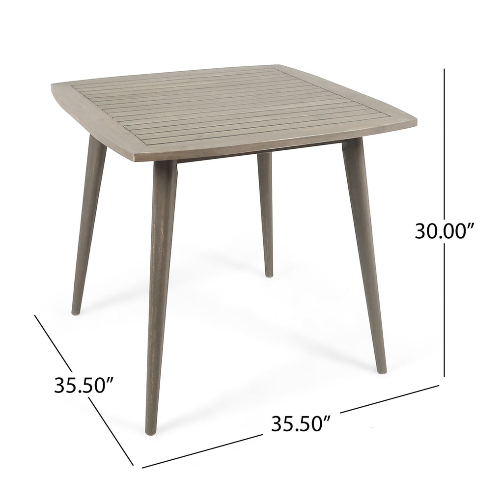 Modern Indoor Square Acacia Wood Dining Table With Toothpick Leg Design