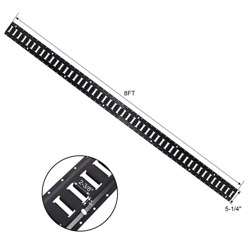 Heavy Duty E Track Tie-Down Rail Kit With O-Ring Anchors And Rope Tie Offs