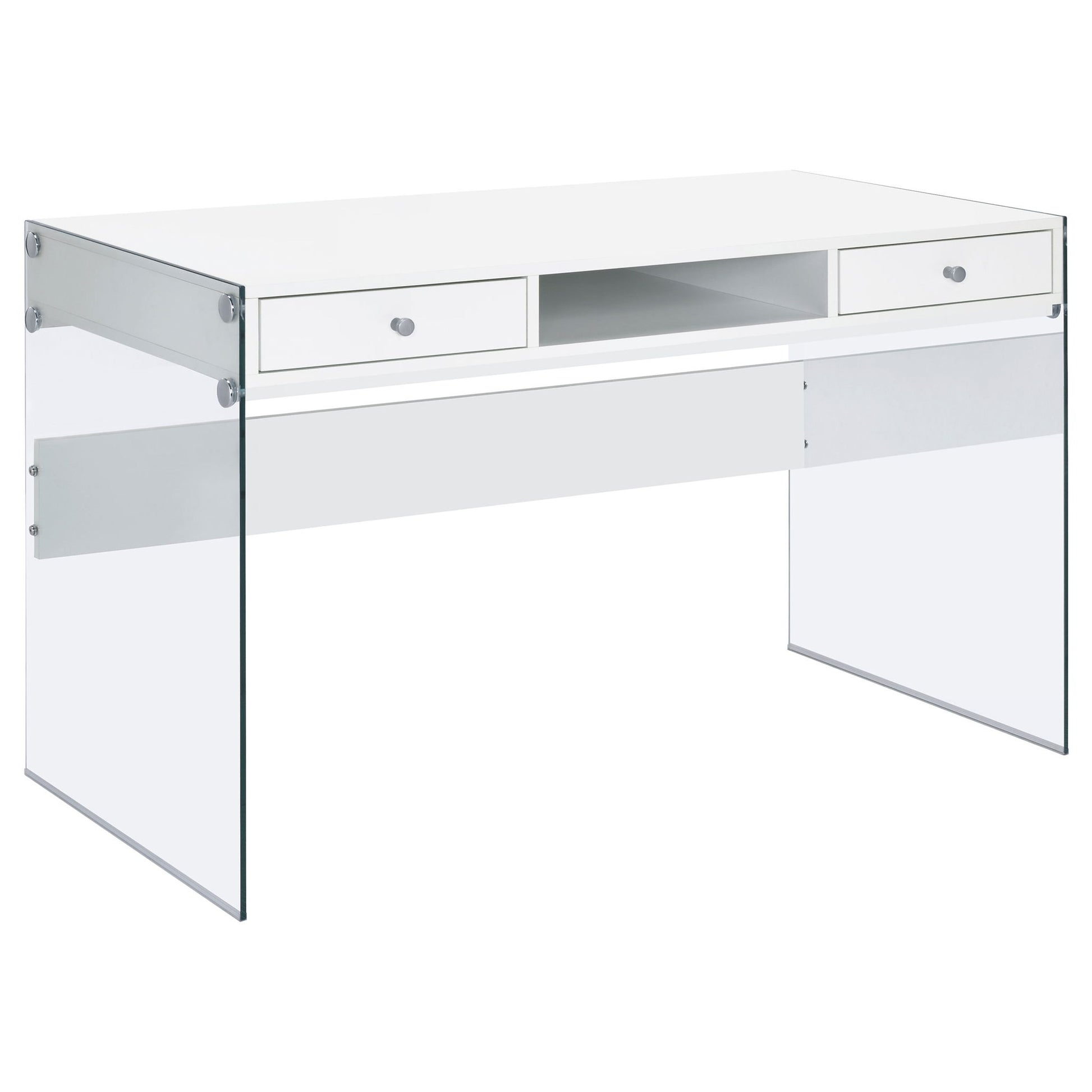 Barretta - 2 Drawer Writing Desk - Gloss White