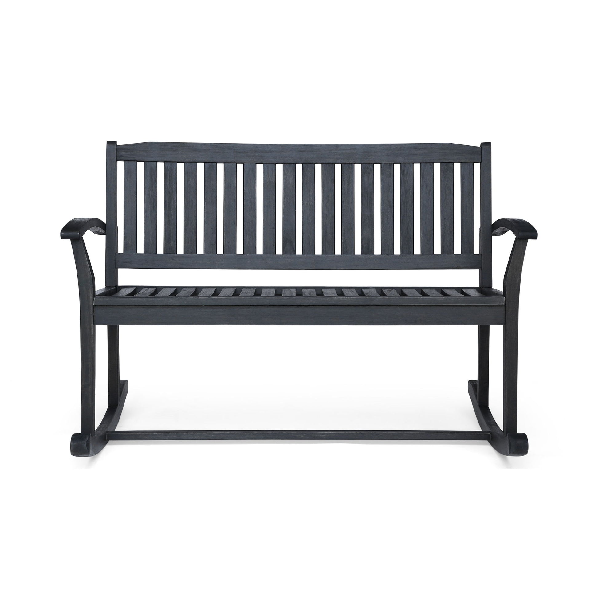 Baxter - Rocking Loveseat - Dark Gray