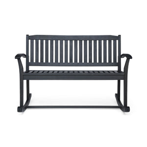 Baxter - Rocking Loveseat - Dark Gray