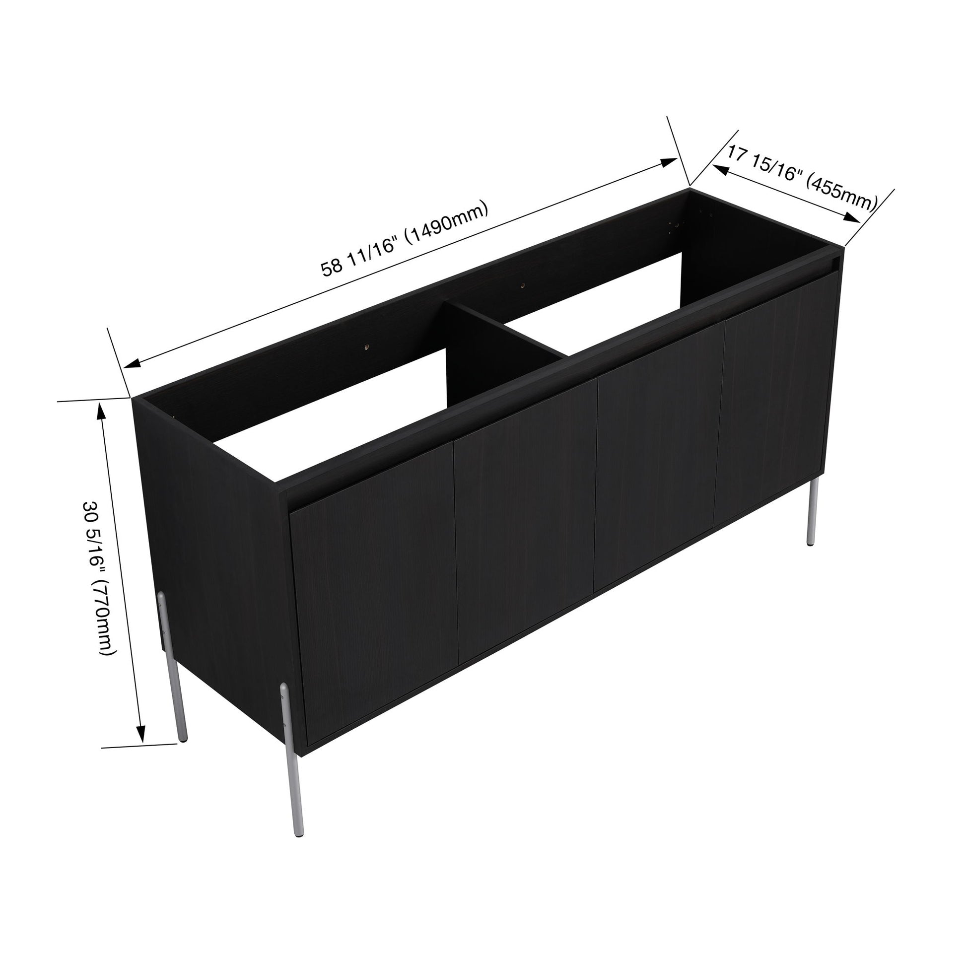 Freestanding Bathroom Vanity & Soft Close Cabinet Doors