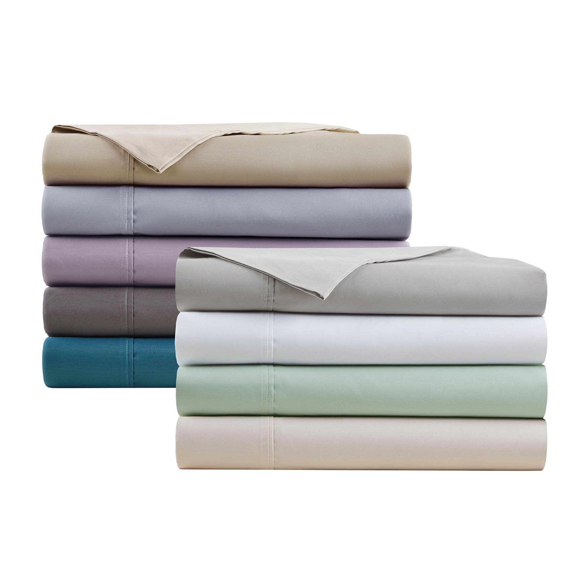 600 Thread Count - Queen Cooling Cotton Blend 4 Piece Sheet Set - Khaki