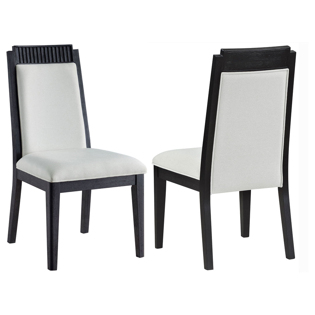 Dining Side Chair (Set of 2) - Black / Ivory