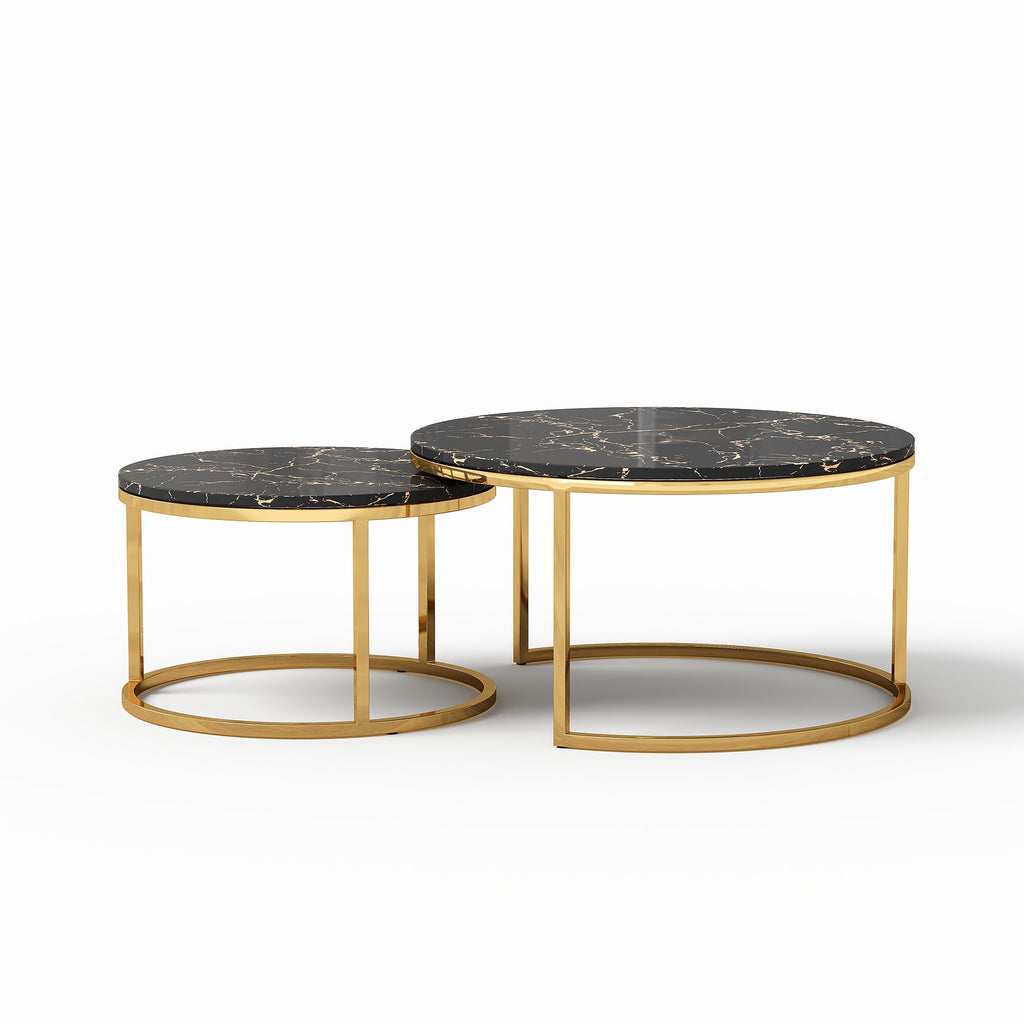 2 Piece Nesting Coffee Table Set For Living Room