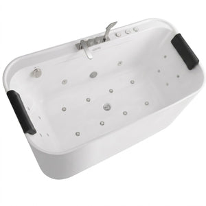 Serenity - Massage Bathtub With Whirlpool Massage, Bubble Bath, LED Air Jets And Hidden Waterfall - White