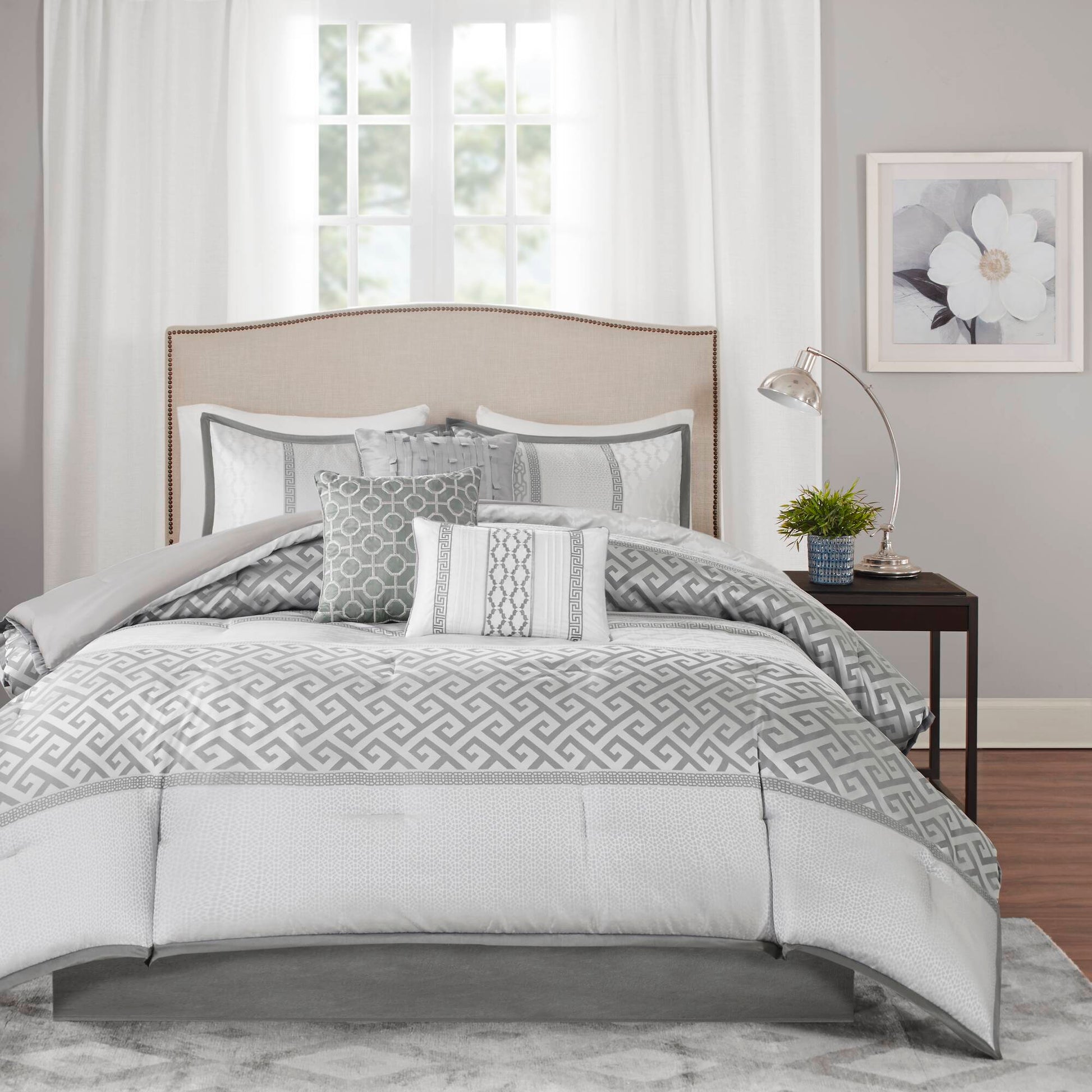 Bennett - King Piece Comforter (Set of 7) - Gray