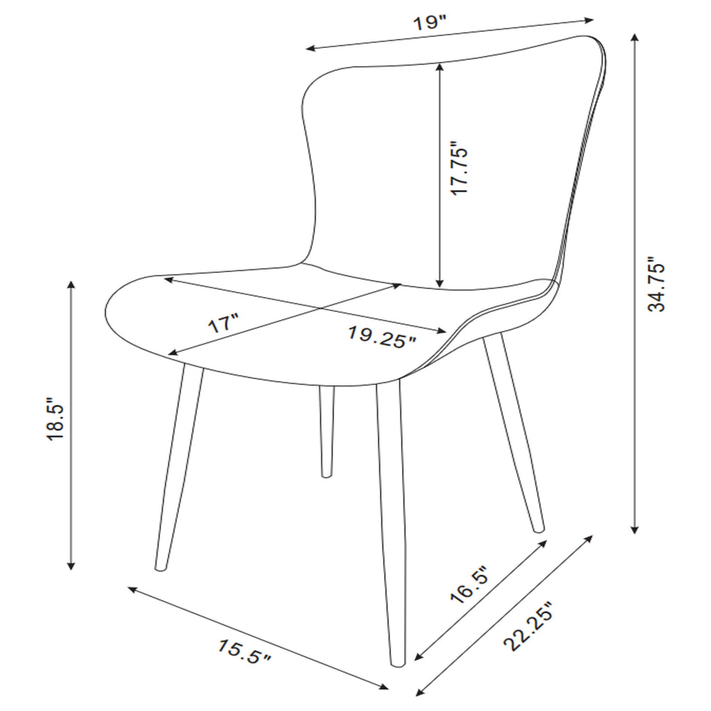 Grant - Upholstered Dining Side Chair (Set of 2) - Warm Gray