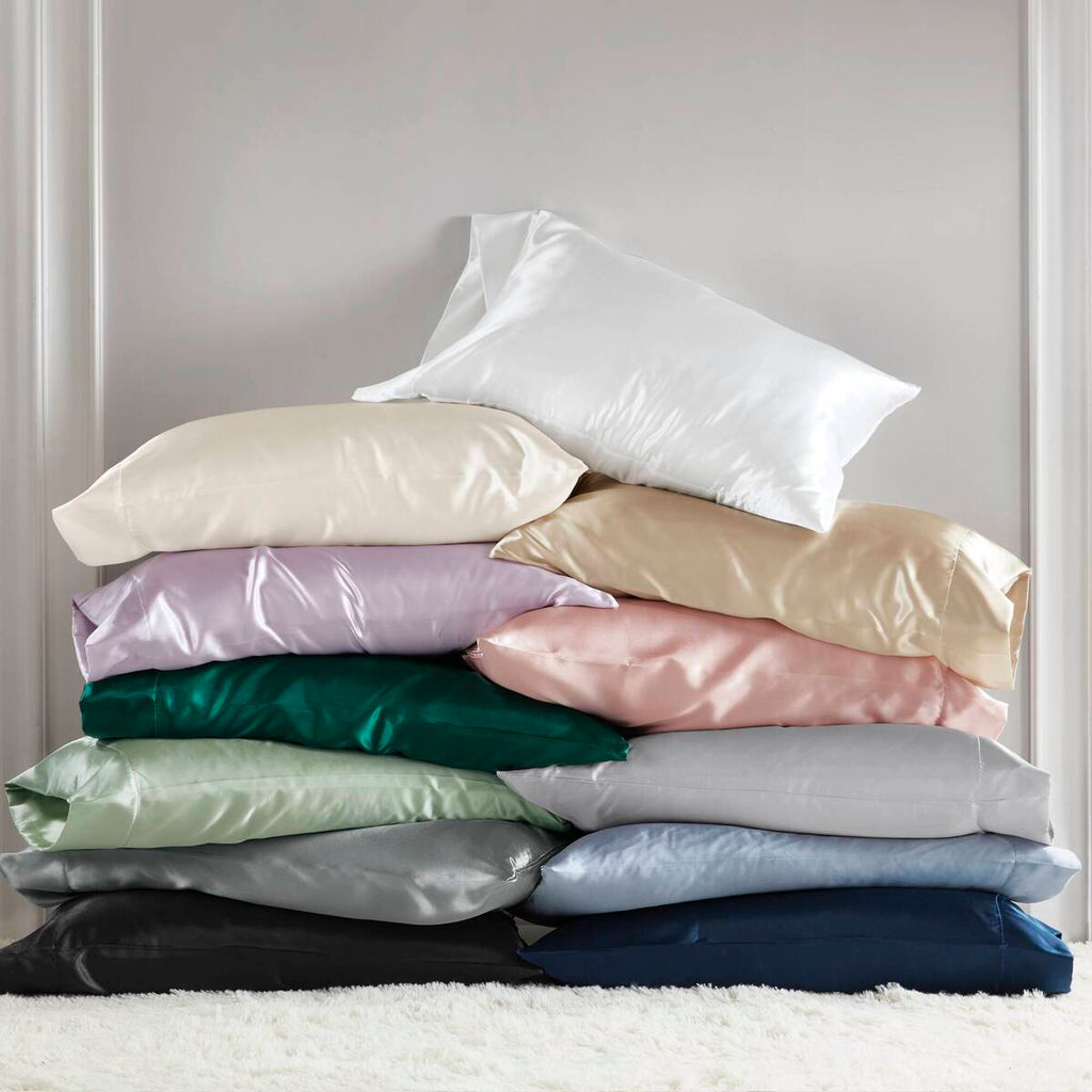 Satin - Pillowcases (Set of 2) Queen - Light Gray