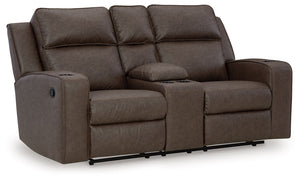Lavenhorne - Double Reclining Loveseat With Console - Umber