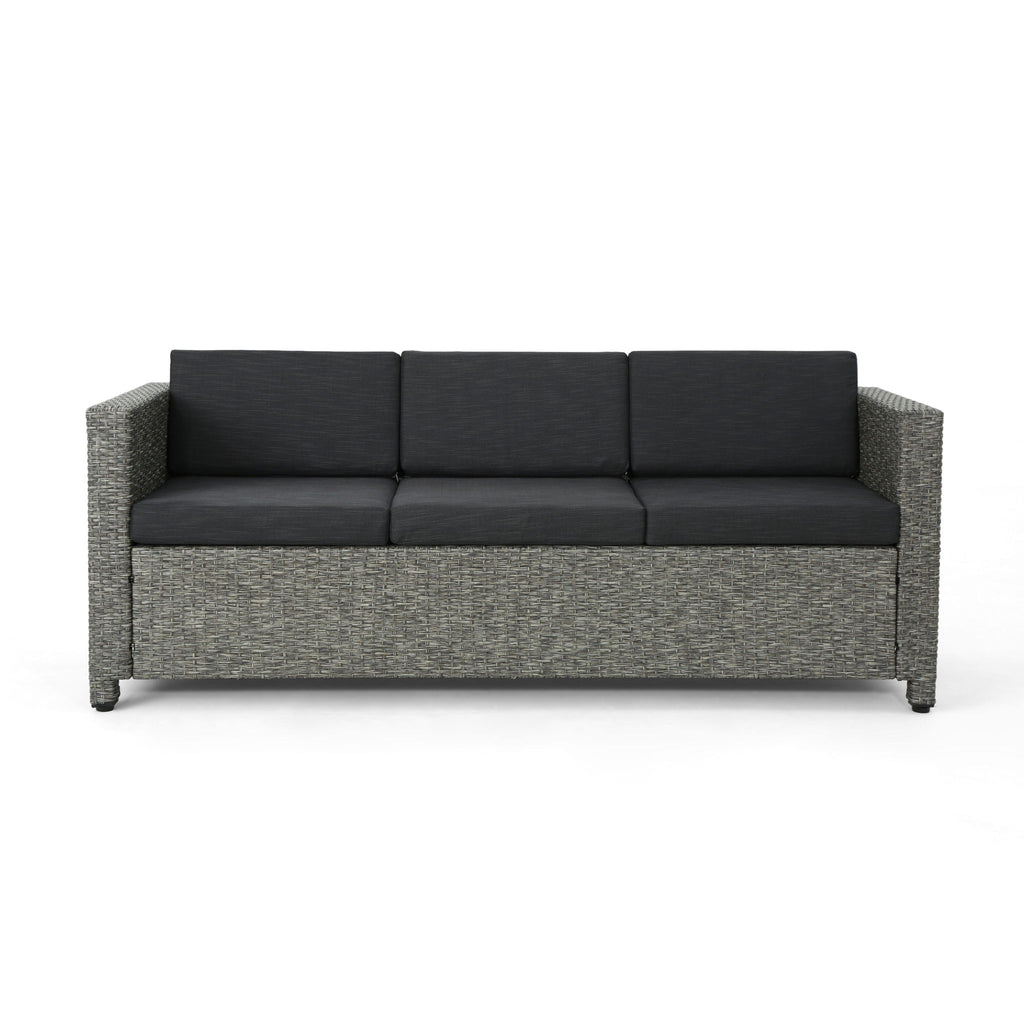 Thalassa - Outdoor 3 Seater Sofa With Removable Cushions And Steel Frame