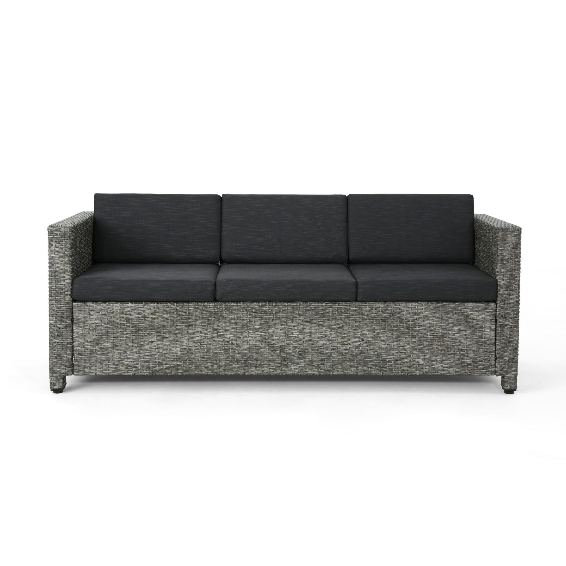 Thalassa - Outdoor 3 Seater Sofa With Removable Cushions And Steel Frame
