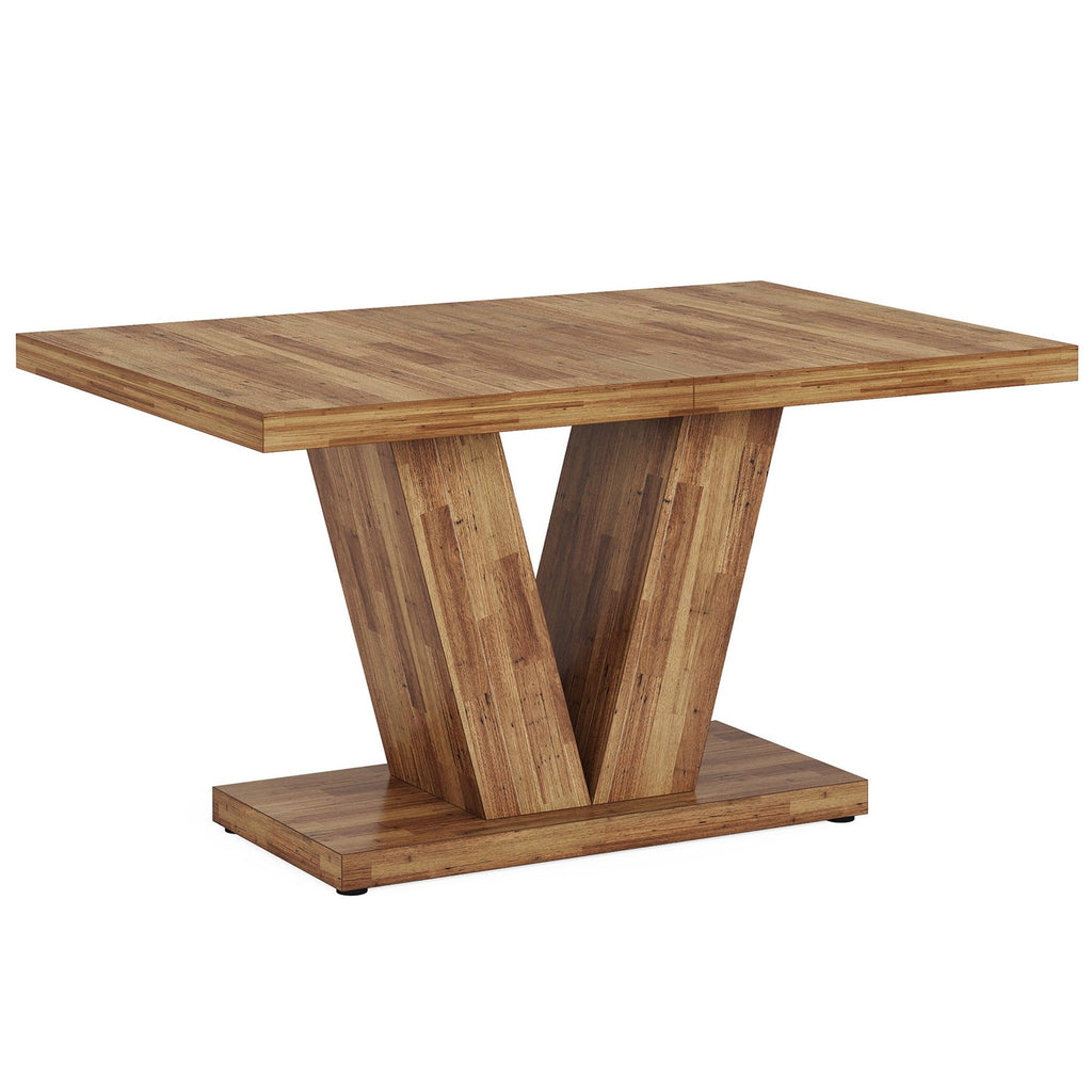 Dining Table With Pedestal Base For 4 - 6 People