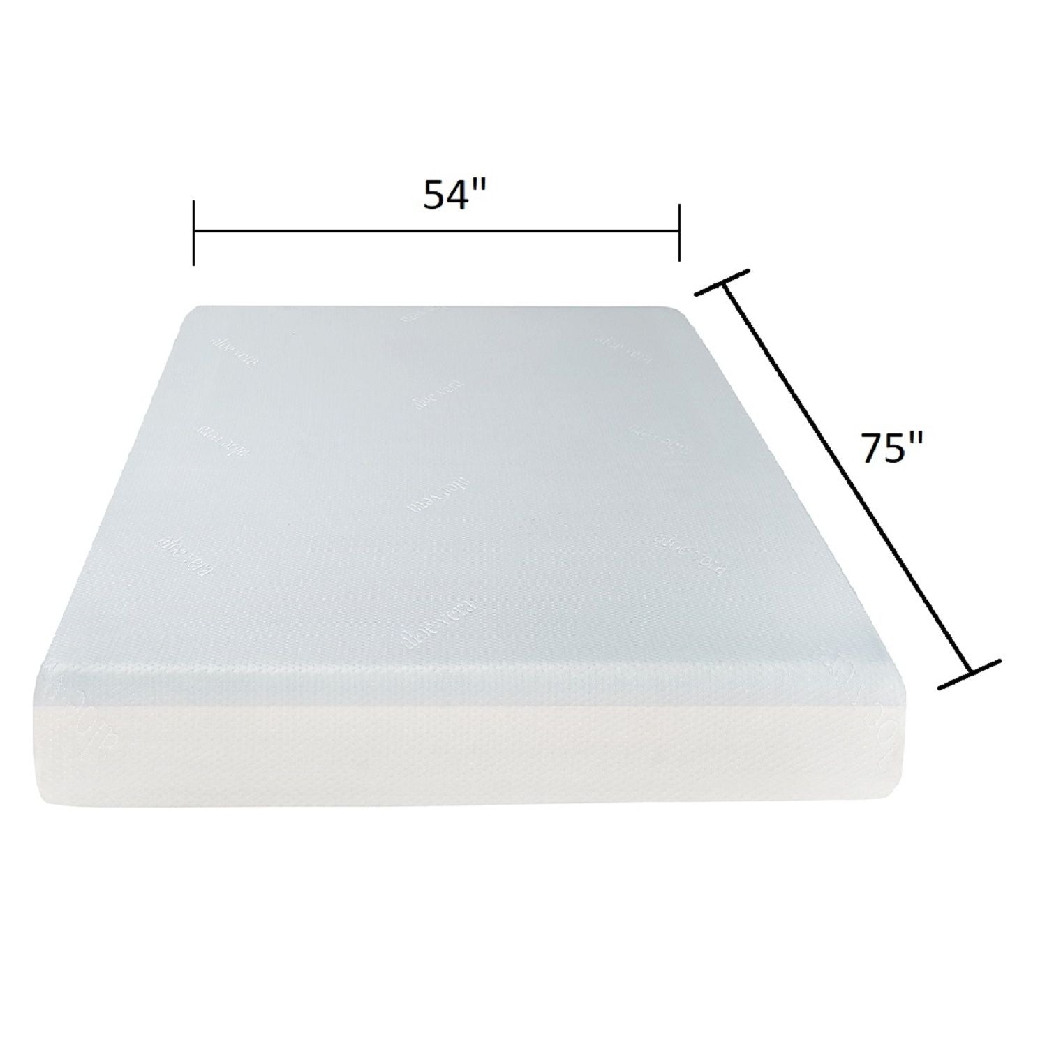 6" Firm Full Size Gel Memory Foam Mattress With Cooling Technology - White