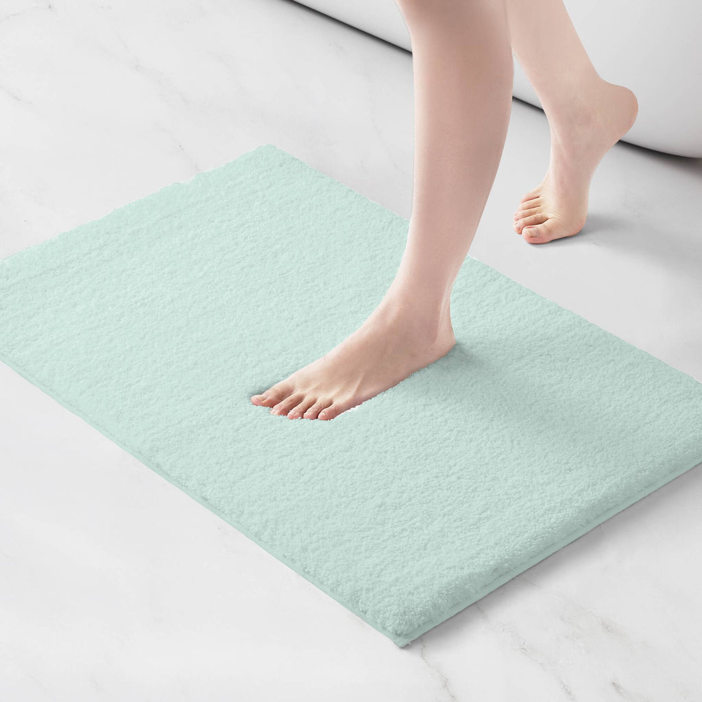 Marshmallow - 24" x 40" Bath Rug - Seafoam
