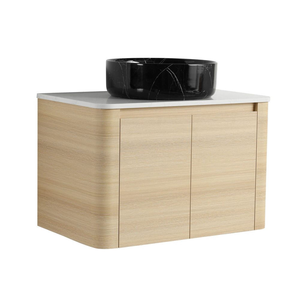 Mounted Bathroom Vanity & Art Sink & 2 Soft Close Doors
