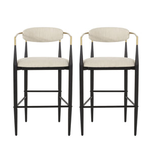 Modern Bar Stools With Armrests (Set of 2)