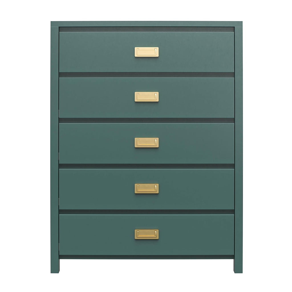 Haven - 5 Drawer Dresser - Dark Green