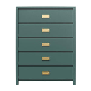 Haven - 5 Drawer Dresser - Dark Green