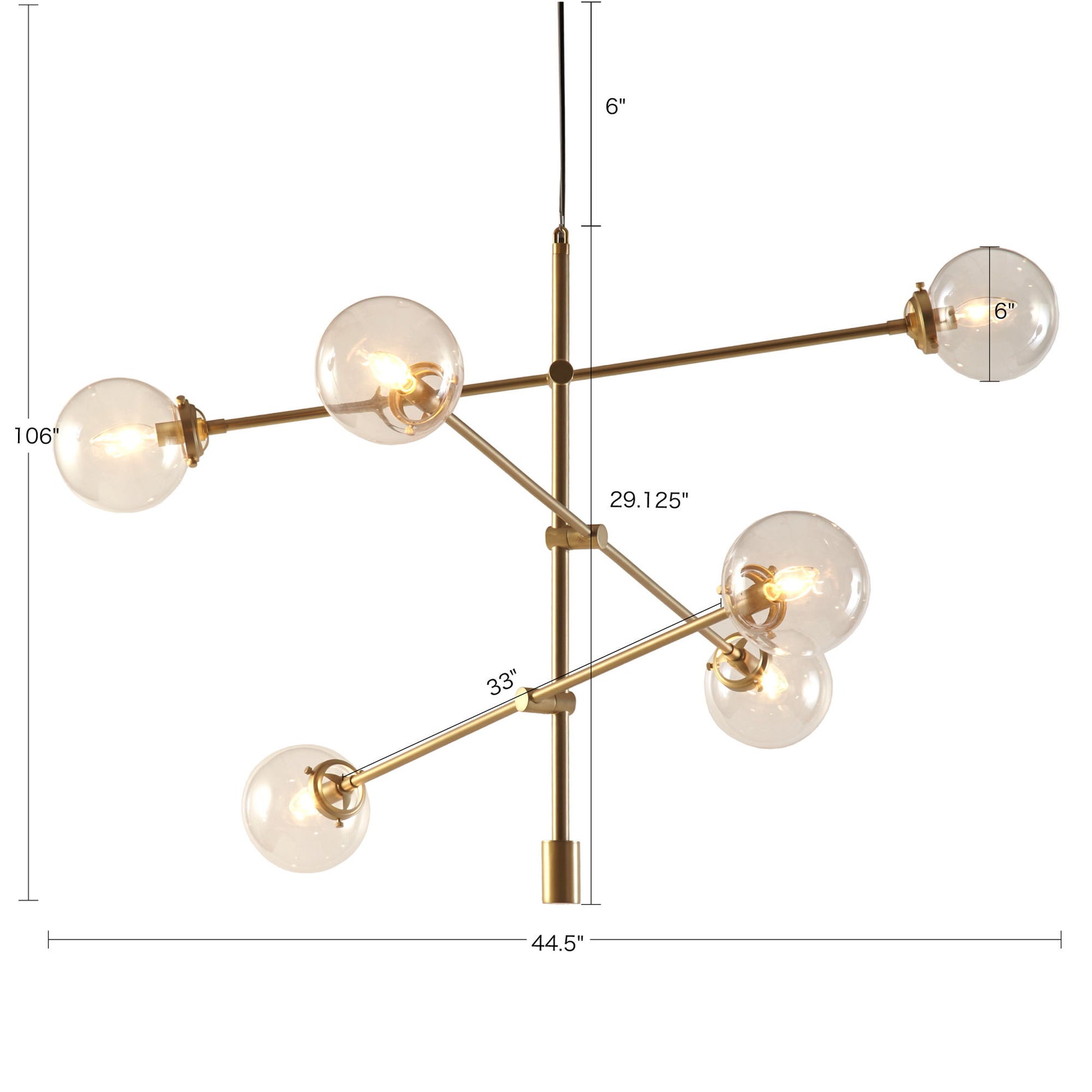 Cyrus - Chandelier - Gold