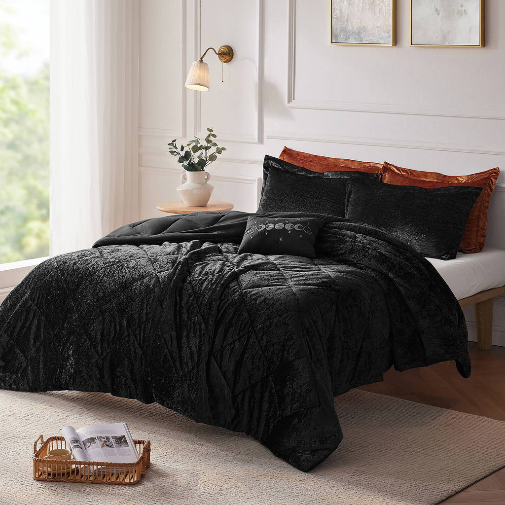 Felicia - Twin Comforter Set - Black