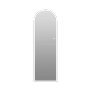 65" X 21" Arched LED Full Length Mirror, Wall Mounted Lighted Full Body Mirror With Frosted Edge Lighting, 3 Color Temperatures & Stepless Dimming - Silver