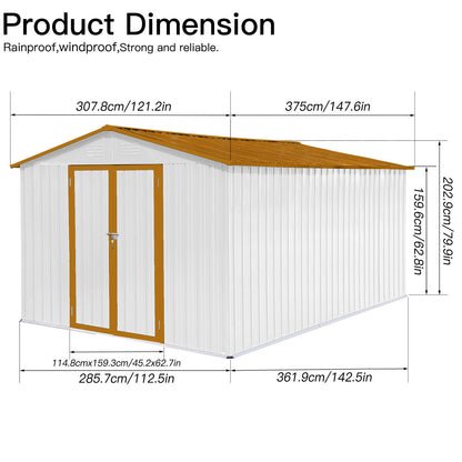 10' x 12' Garden Sheds Outdoor Storage Sheds