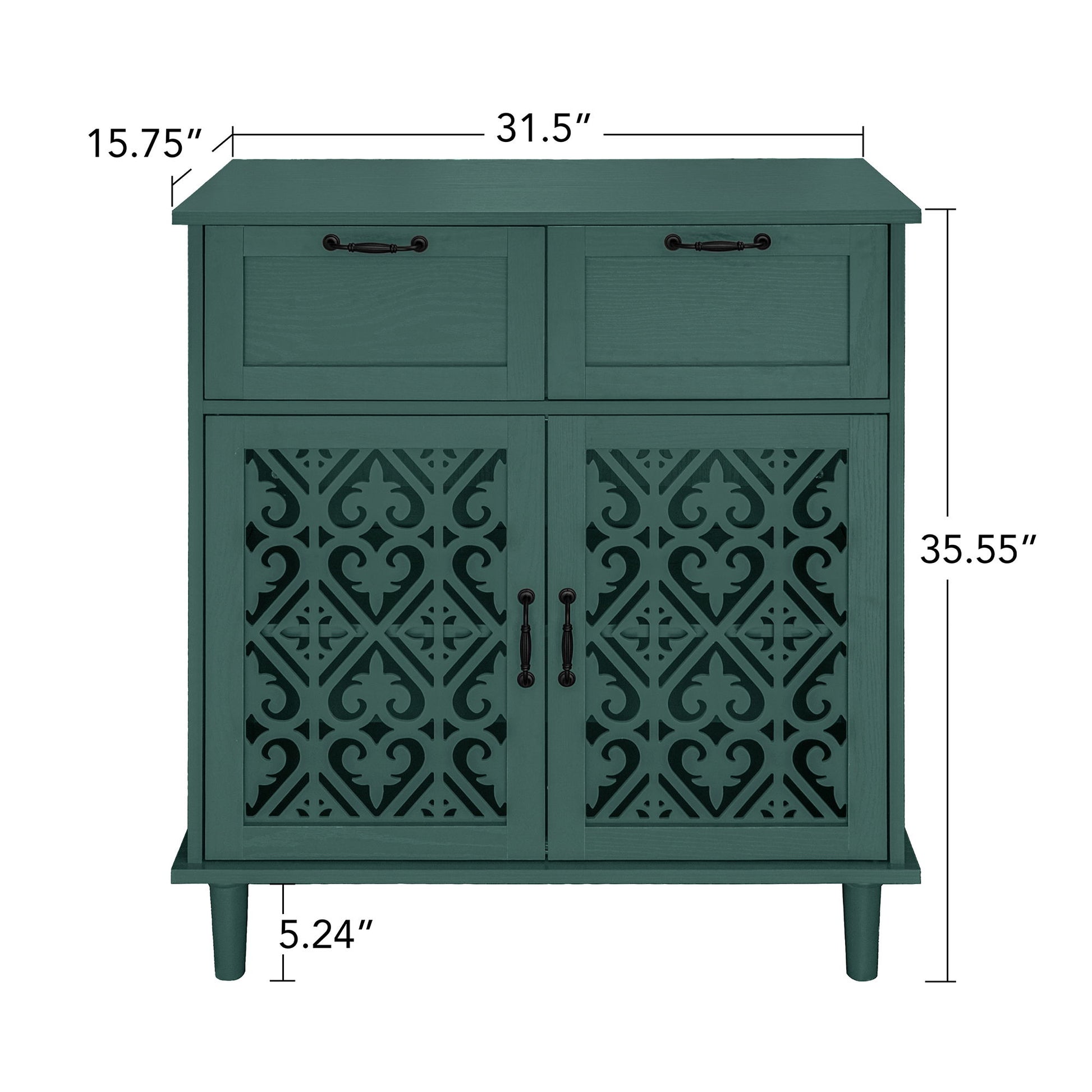 2 Door 2 Drawer Elegant Cabinet