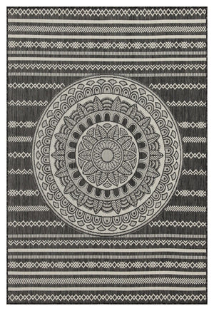 Sunshine - 5'3" X 7'3" Indoor, Outdoor Area Rug - Anthracite - Polypropylene