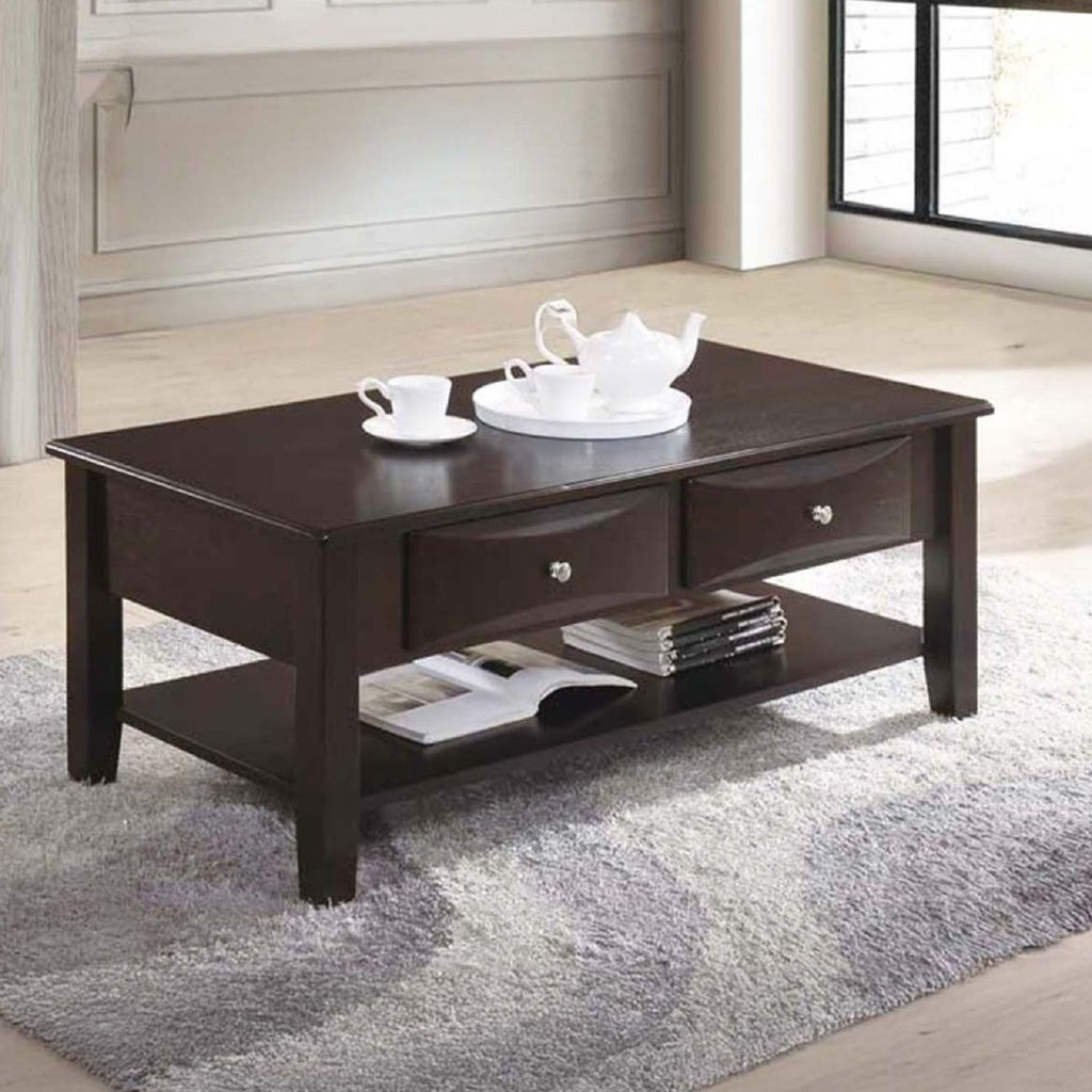 Table Set With Drawers And Open Shelf Storage