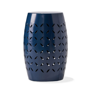 Outdoor Lace Cut Side Table - Navy Blue