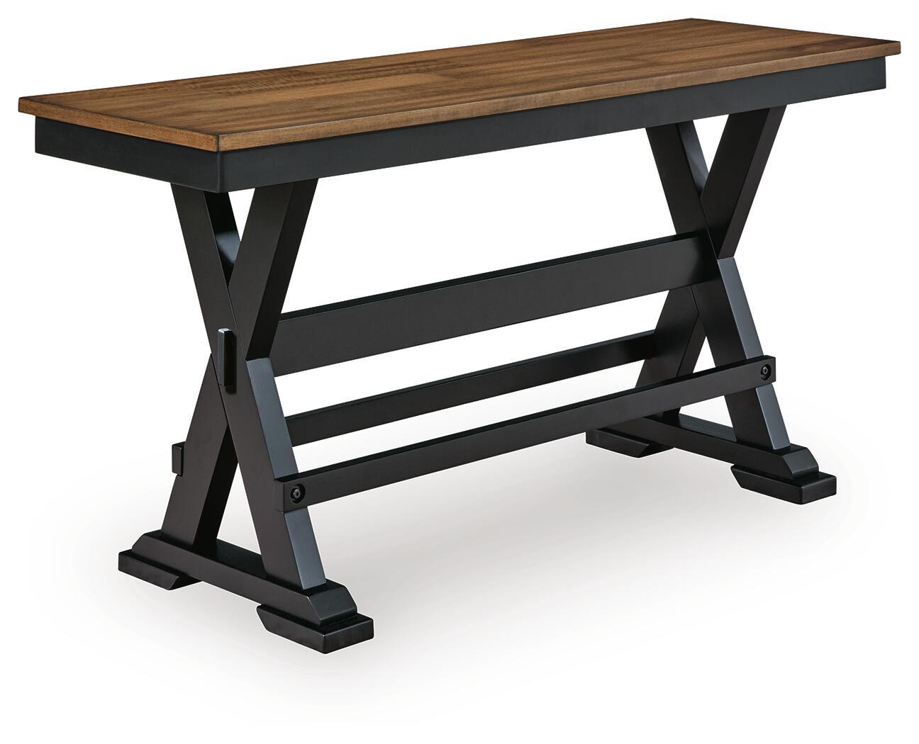 Wildenauer - Large Counter Dining Room Bench - Brown / Black