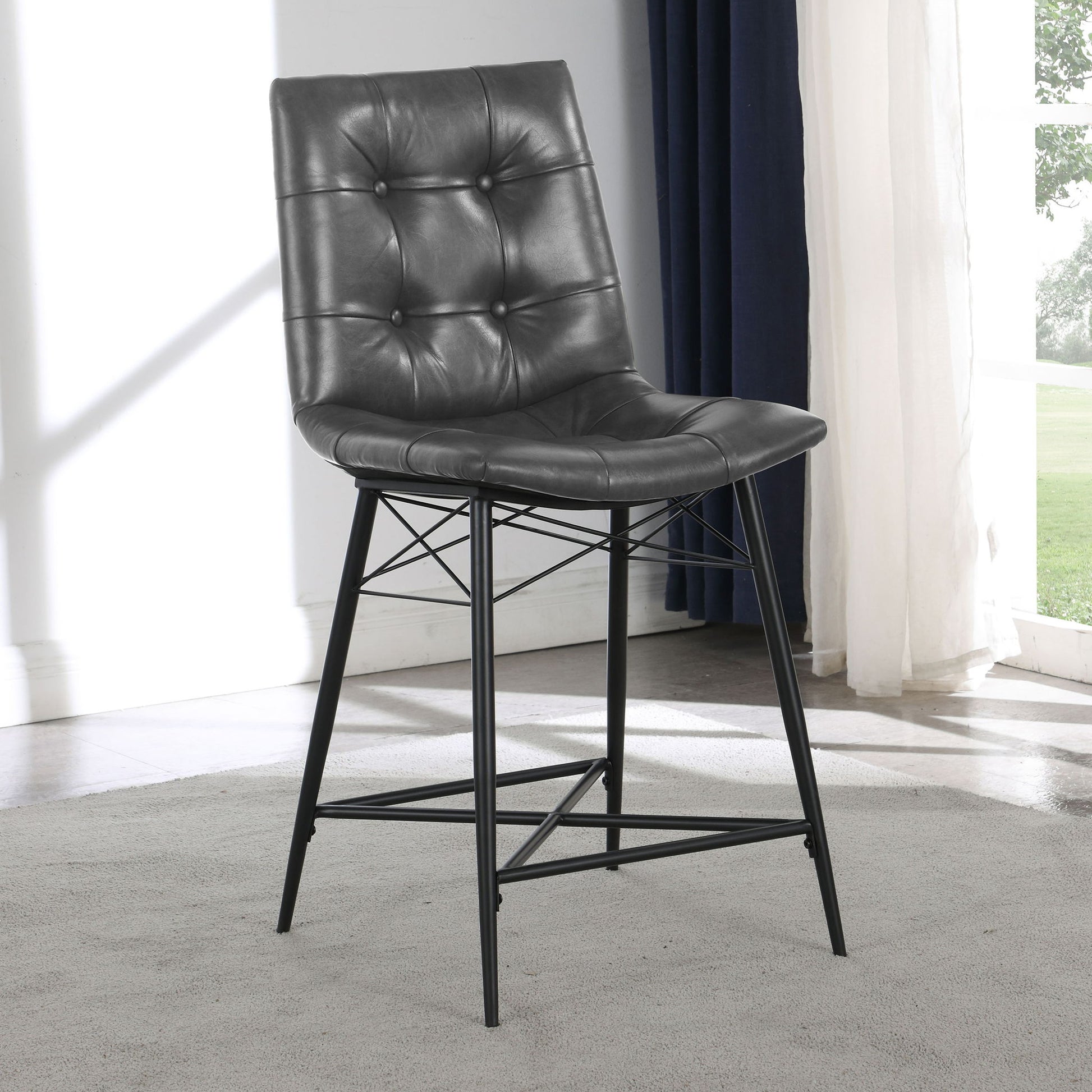 Counter Height Stools & Padded Seat (Set of 2)