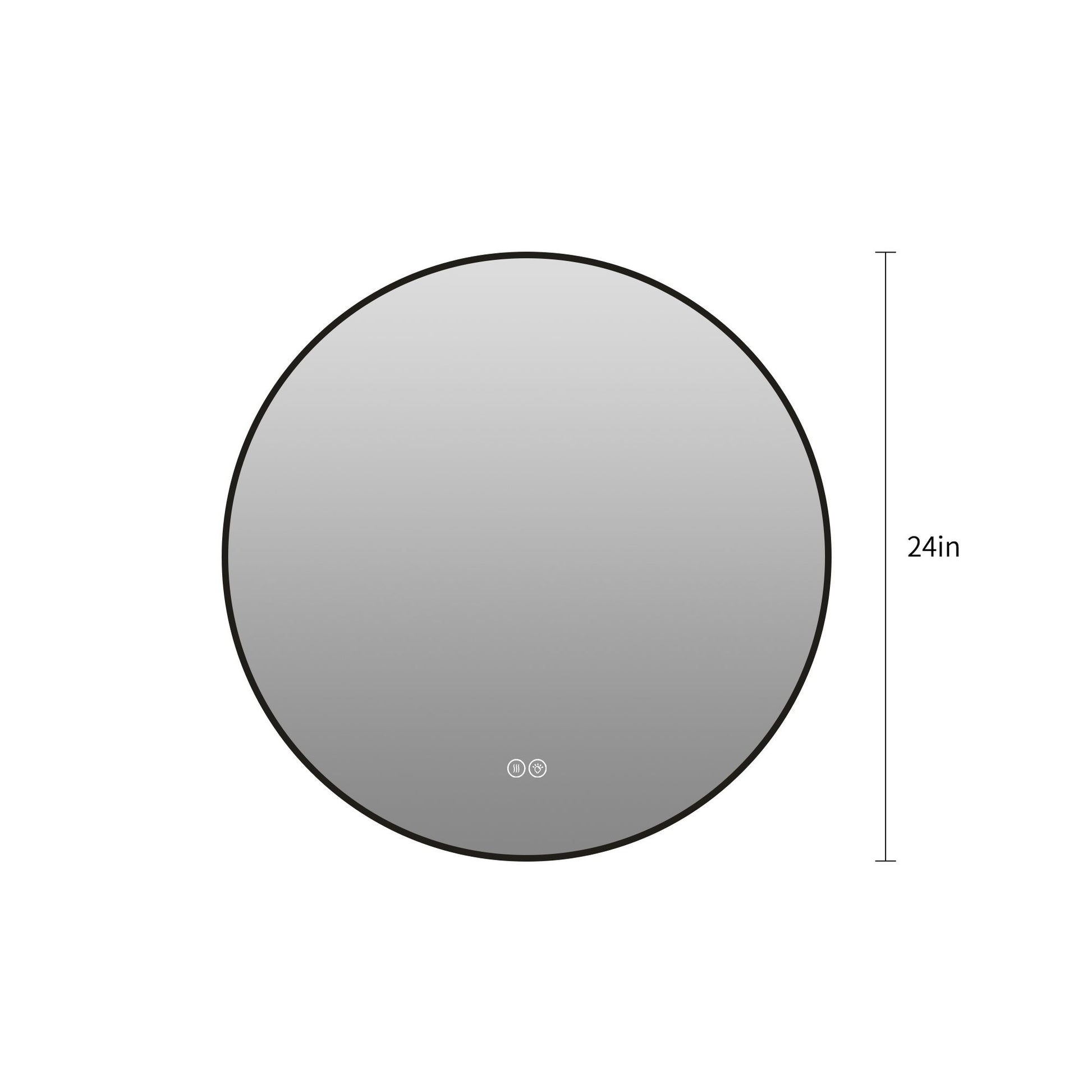 Round Framed Dimmable ED Bathroom Mirror With Anti Fog