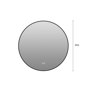 Round Framed Dimmable ED Bathroom Mirror With Anti Fog