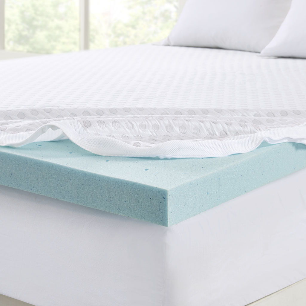 Gel Memory Foam With Cooling Cover Hypoallergenic Mattress Topper - Queen