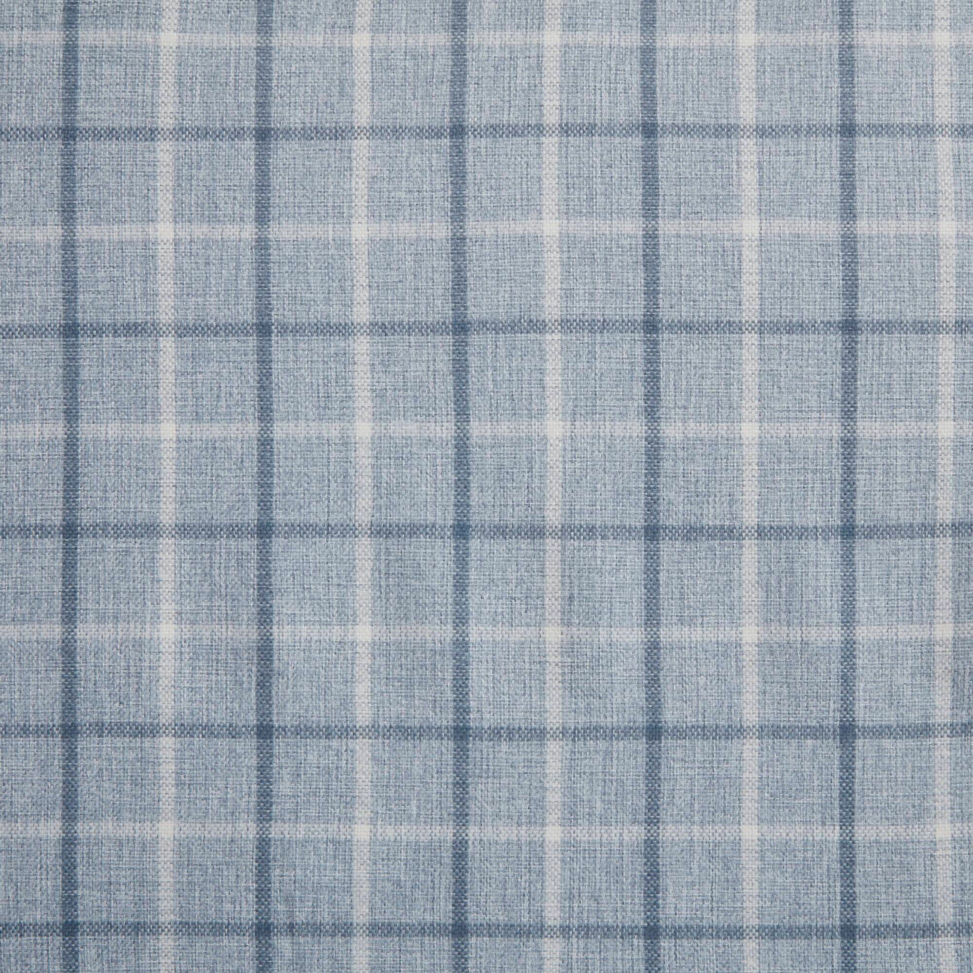 Anaheim - 50x108" Plaid Rod Pocket And Back Tab Curtain Panel With Fleece Lining - Denim Blue