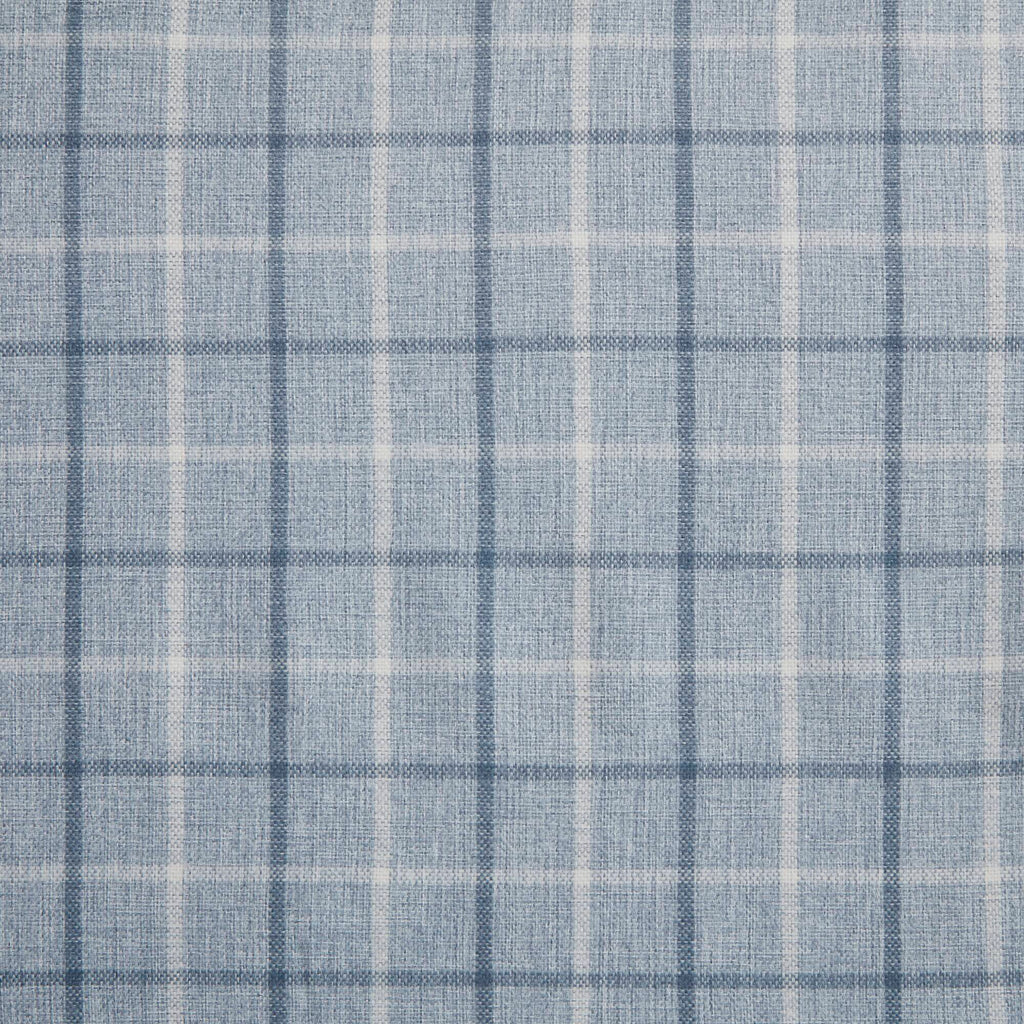 Anaheim - 50x95" Plaid Rod Pocket And Back Tab Curtain Panel With Fleece Lining - Denim Blue